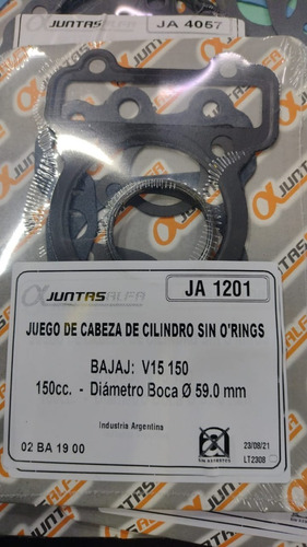 Medio Juego Juntas Cabezal Bajaj V15 150