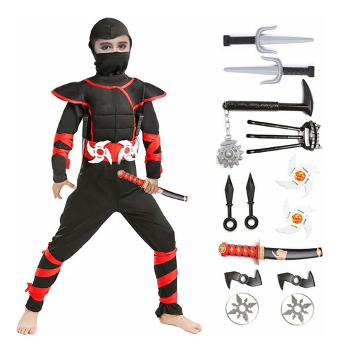 Disfraz De Ninja De Halloween Para Niños (pequeño (3-4 Añ