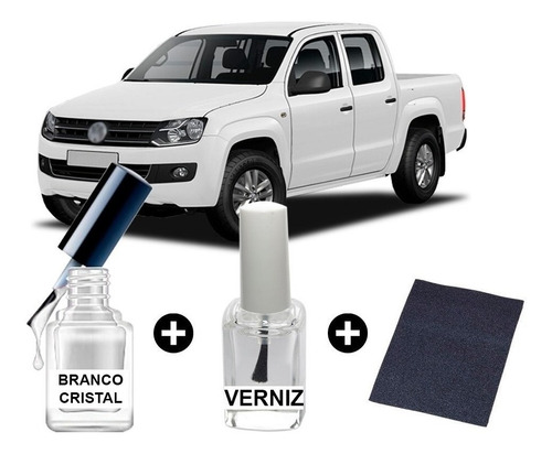 Tinta Tira Risco Automotiva Amarok Branco Cristal