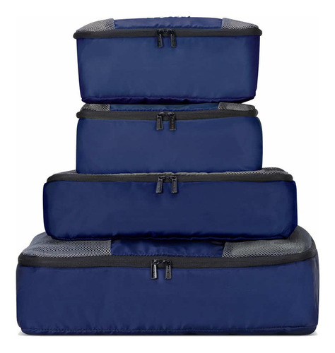 Set Organizador De Ropa Para Valija 4 En 1 Delsey Danielle Color Azul