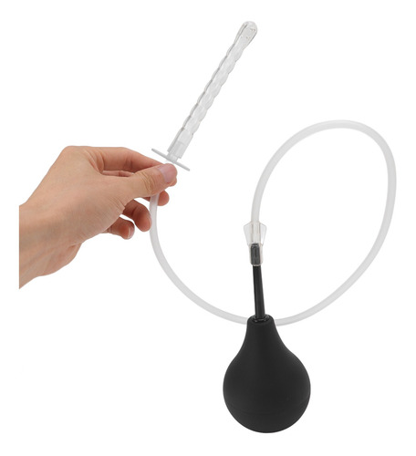 Anal Douche Kit, Bombilla De Enema De Silicona Negra, 224 Ml