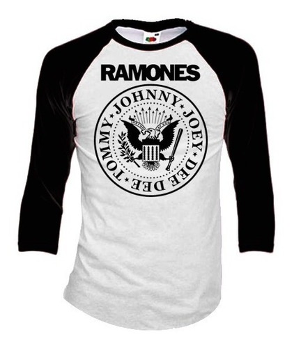 Ramones Playeras Manga 3/4 Para Hombre Y Mujer