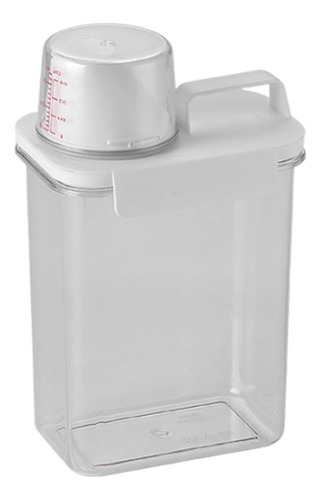 Caja De Polvo Para Lavandería, Contenedor Con Tapa 1800ml