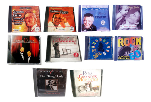 $ Lote 10 Cd's Musica Balada Romantica Colección Originales