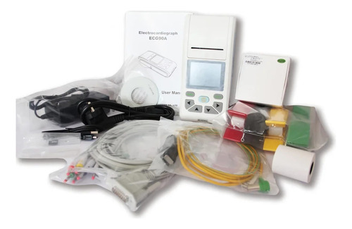 Eletrocardiógrafo Ecg Portátil 3 Canais 12 Derivações Ecg90a 127/220v