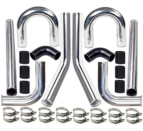 Moosun 2  8-pc Universal Intercooler Piping Turbo Kit De Pul