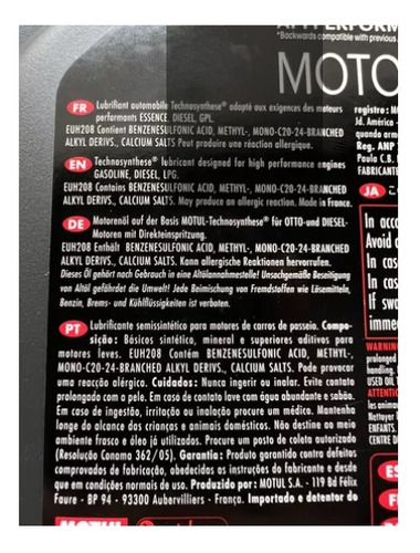 Aceite Semisintetico 15w40 4100 Motul Original Syn Nergy
