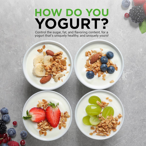 Máquina Automática De Yogur Nutrichef Para 17 Tazas | Inc...