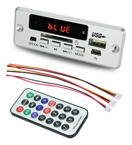 86bt Módulo Bluetooth 5.0 Ranura Para Tarjeta Tf Usb Plata
