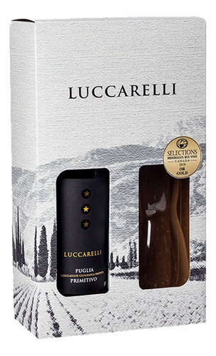 Kit Vinho Puglia Primitivo 750ml Com 1 Decanter Luccarelli