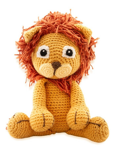 Peluche De Leon Bebé Tejido Crochet Juguete León Regalo Bebe