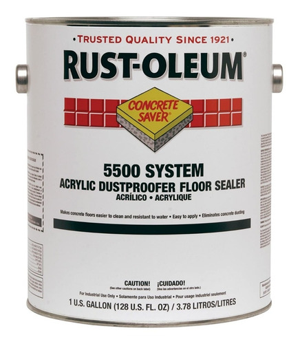 Rust Oleum 5500 Sellador Poliuretanico Al Agua Piso Cemento