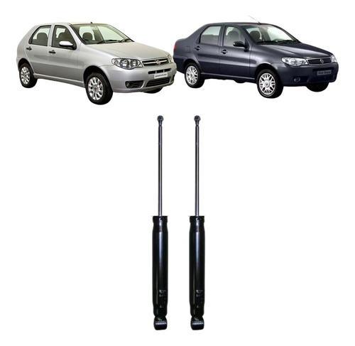 Kit X2 Amortiguadores Traseros Fiat Palio Siena Fire 1.3 1.4