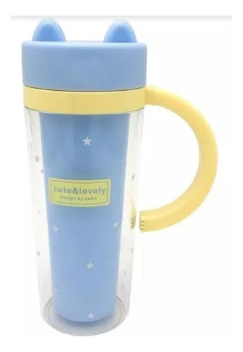Vaso Gatito Celeste 500 Ml Celeste