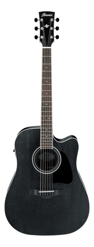 Guitarra acústica Ibanez Artwood AW84CE para diestros weathered black open pore