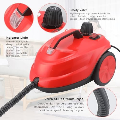 Limpiador De Vapor Multiusos De 1800 W, Limpiador De Vapor P