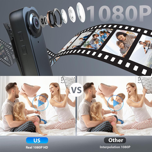 Mini Cámara Corporal 1080p Hd Bodycam Con Visión Nocturna...