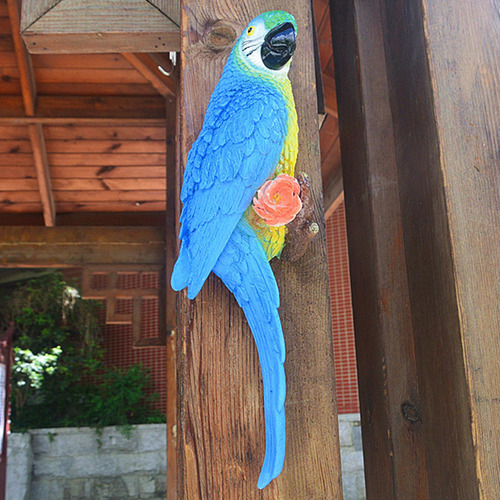 Adereços Estátua De De Parede Ornamento Decoração Azul