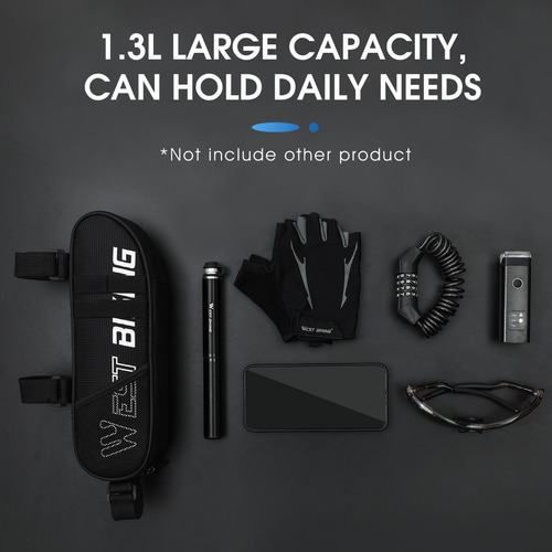 Bolsa Triangular Impermeable 13l Para Cuadro De Bicicleta