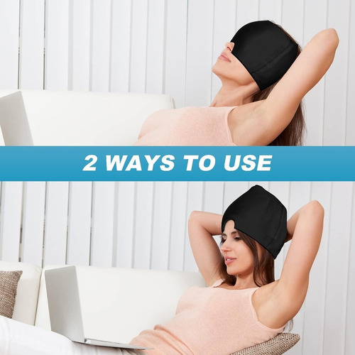 Gorro Gel Migraña Compresa Caliente Frio Alivio Dolor Cabeza