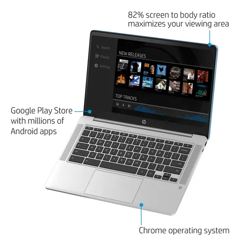 Laptop Hp Chromebook Fhd De 14 Pulgadas, Intel Celeron N4000
