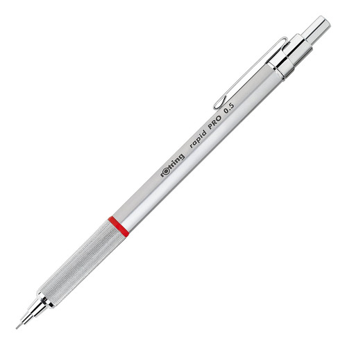 Portaminas Rapid Pro Rotring Plateado Cromado, 0.5 Mm