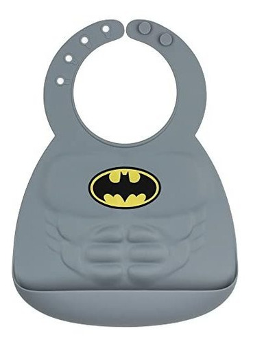 Babero De Silicona Con Músculos Bumkins, Dc Comics, Batman (