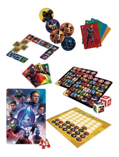 Avengers Juego De Mesa 7 Domino Bingo Memoria Rompecabezas