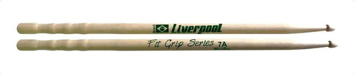 Baquetas Liverpool Fit Grip Series 7a Ponta De Madeira