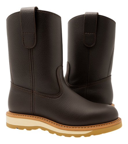 Botas De Piel Antideslizantes Uso Duro Resistentes