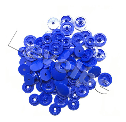 Botões De Pressão Ritas Nº12 Plástico Pacote 50 Unidades Cor Azul