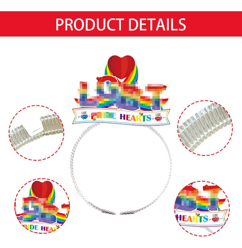Tocado Del Orgullo Accesorios Para El Cabello Iris El Amor E