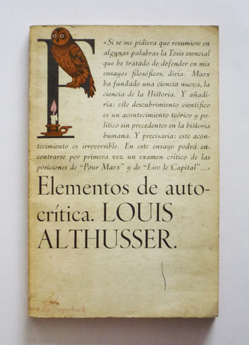 Elementos De Autocritica - Louis Althusser 