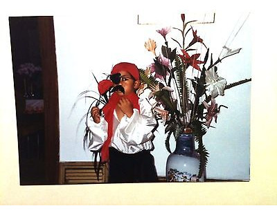 Vintage 80s Photo Halloween Costume Pirate Buccaneer Eye Lql