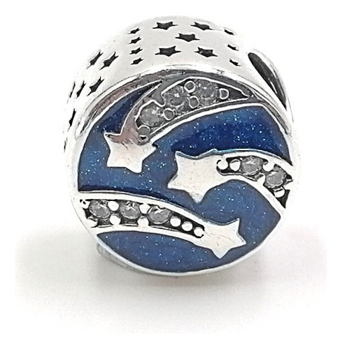 Dije Charm Plata 925 Para Pandora Estrellas Fugaces 