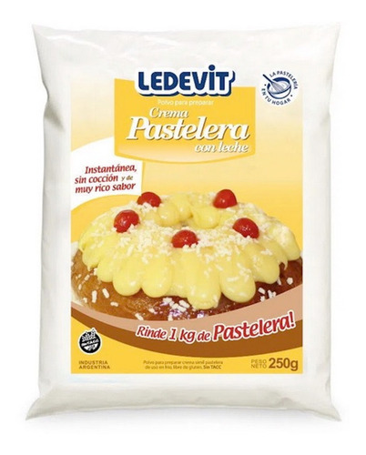 Crema Pastelera En Polvo Ledevit 250 Gr.