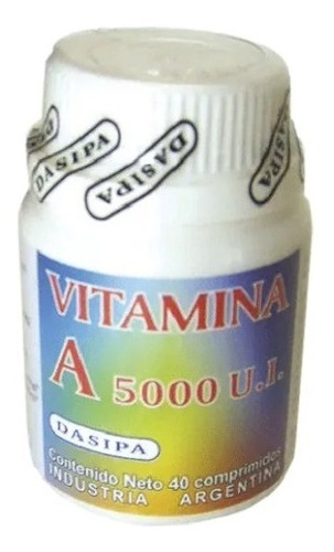 Imagen 1 de 1 de Vitamina A 5000 Ui Pack 3 X 40 Comprimidos Dasipa.