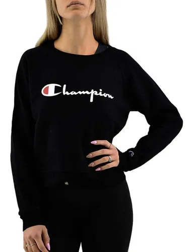 Champion sueter negro mujer sale