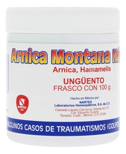 Arnica Montana Nártex Medicamento Homeopatico 100g