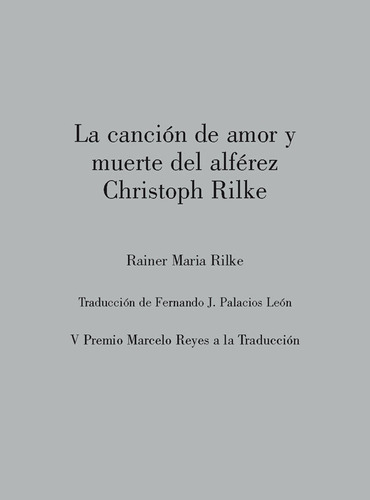 Libro La Cancion De Amor Y Muerte Del Alferez Christoph R...