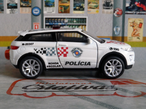 Miniatura Range Rover Evoque Polícia Militar Pm Sp