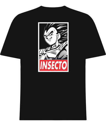 Polera Estampada - Dtf - Vegeta Insecto - Drabonball Z - 316