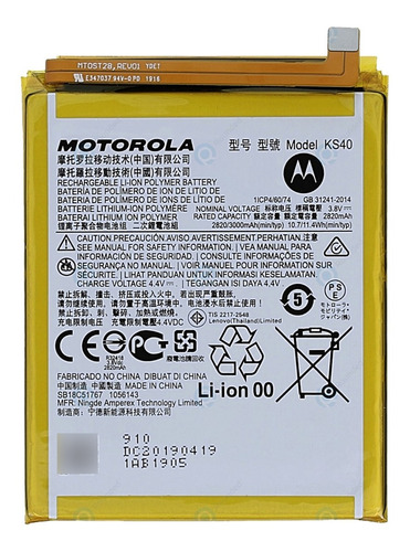 Bateria Motorola Moto E6s Xt2053 Ks40 100% Original