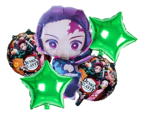 Bouquet 5 Globos Tanjiro Demon Slayer