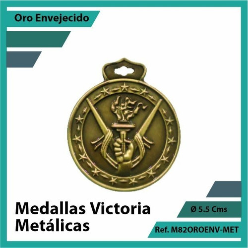 Medallas En Cali De Victoria Oro Metalica M82oro