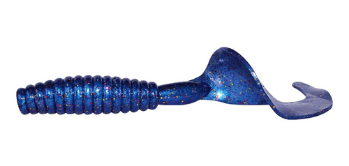 Imagen 2 de 4 de Señuelos Goma Caster Antienganche Chubby Grub Azul 3u