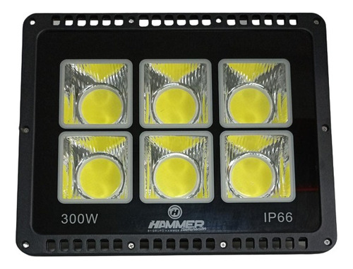 Reflector Led Cob 300w 85/265v 6500k Negro Electrogenius