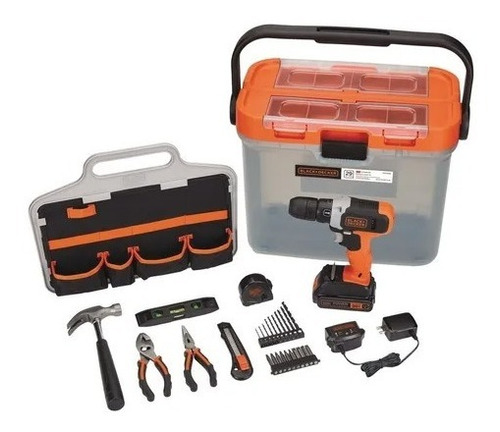 Kit Parafusadeira Furadeira 20v 3/8' Impacto Black&decker