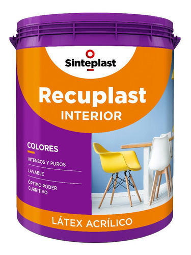 Recuplast Interior Latex Colores Listos Lavable 1lts 