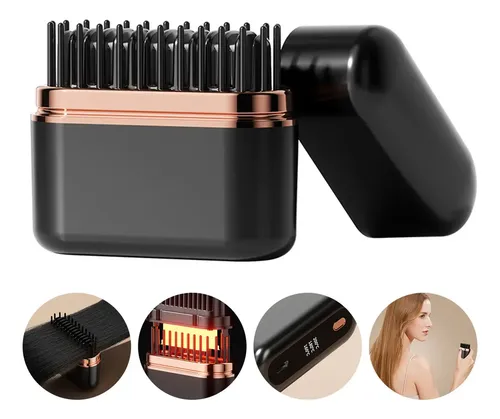 Alisador De Pelo Glambrush Mini,3 Temperaturas Negro - Peine Para Alisar El Cabello